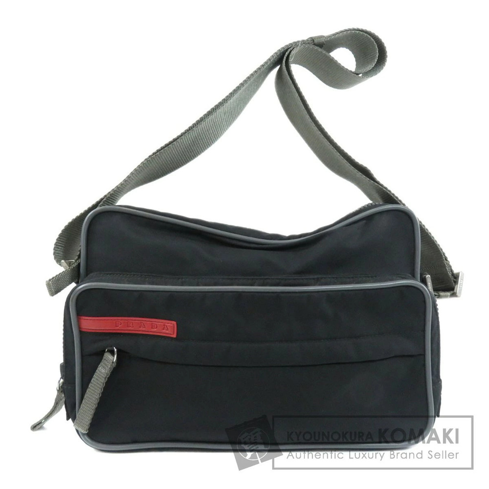 Prada Sport shoulder bag red tab logo Black